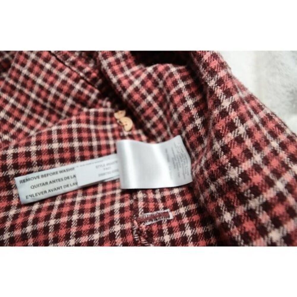 NWOT J. Crew Classic-fit shirt in prairie check flannel Size 0‎ - Picture 9 of 12